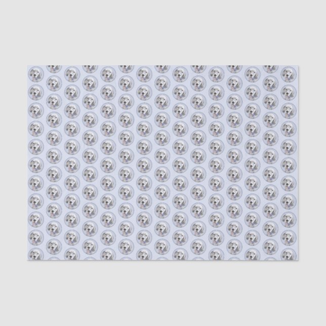 English Setter Blue Belton Malerei Hund Art Seidenpapier (Vorderseite)