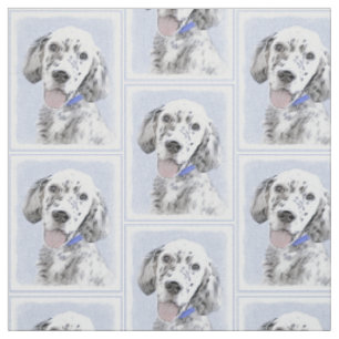 English Setter Blue Belton Malerei Hund Art Stoff