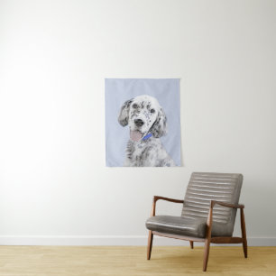 English Setter Blue Belton Malerei Hund Art Wandteppich