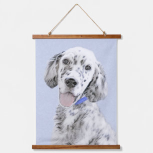 English Setter Blue Belton Malerei Hund Art Wandteppich Mit Holzrahmen