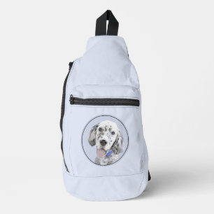 English Setter Blue Belton Painting Pet Dog Art Crossbody Bag