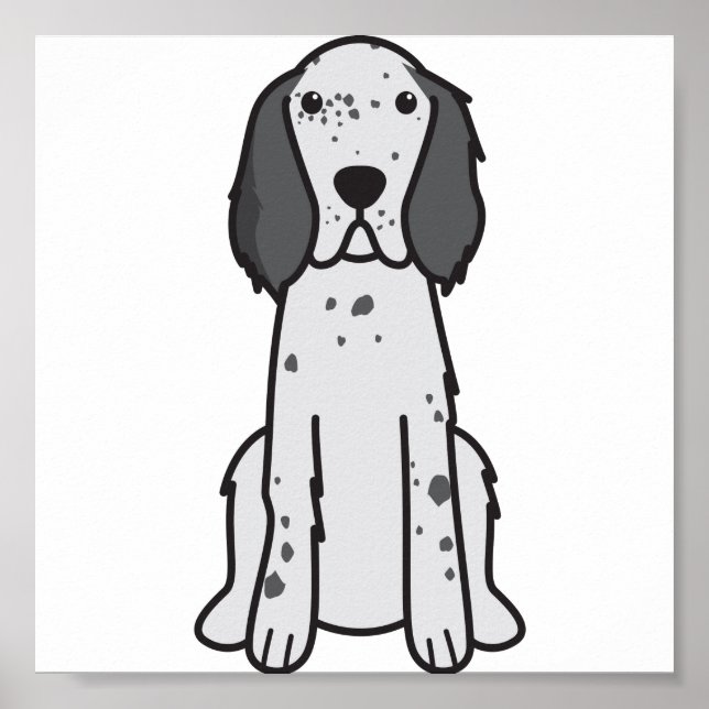 English Setter Dog Cartoon Poster (Vorne)