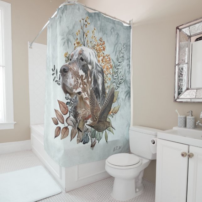 English Setter Duschvorhang (Beispiel)