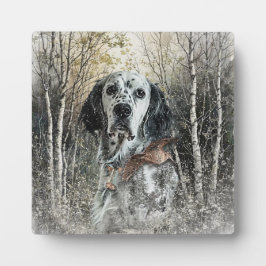 English Setter Fotoplatte