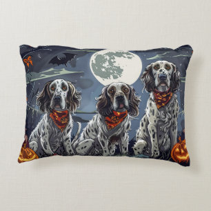 English Setter Halloween Spooky Dekokissen