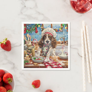 English Setter Holiday Baking: Festliche Weihnacht Serviette