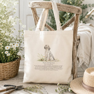 English Setter Hund Wasserfarbe Rasse Zitat Tragetasche