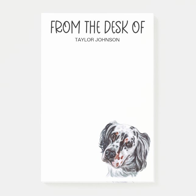 English Setter Lover Post-it Klebezettel (Vorderseite)