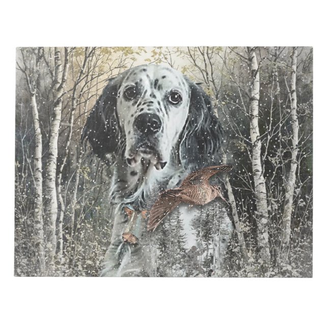 English Setter  Notizblock (Vorderseite)