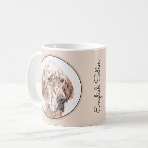 English Setter Orange Belton Malerei Hund Kunst Kaffeetasse