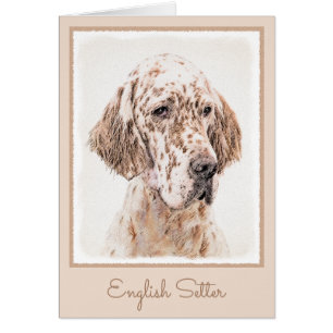 English Setter Orange Belton Painting Dog Art