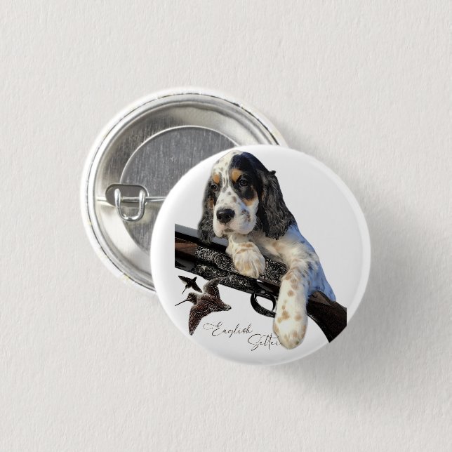 English Setter, Puppy T-Shirt Trucker Hat Ke Button (Vorne & Hinten)