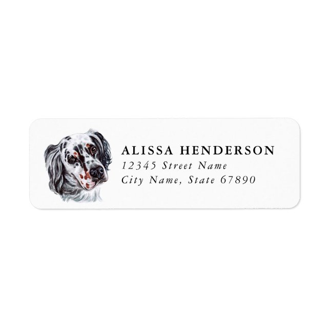 English Setter Return Address Labels (Vorne)