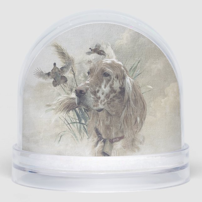 English Setter Schneekugeln (Vorderseite)