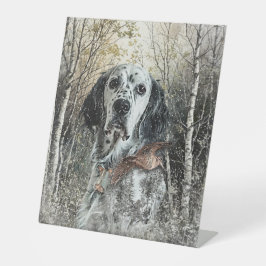 English Setter Sockelschild