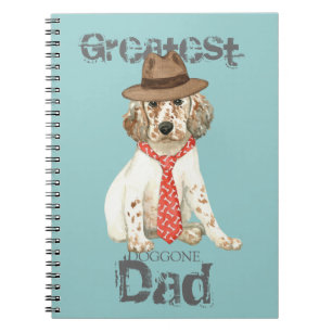 English Setter Vater Notizblock