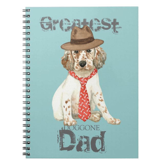 English Setter Vater Notizblock (Vorderseite)