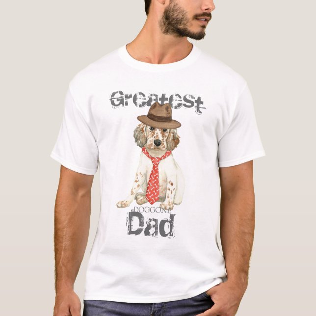English Setter Vater T-Shirt (Vorderseite)