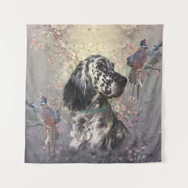 English Setter Wandteppich (Vorderseite)
