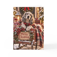 English Setter Weihnachtskarte