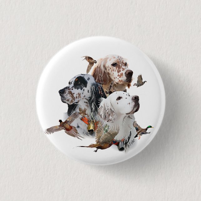 English Setters Button (Vorderseite)
