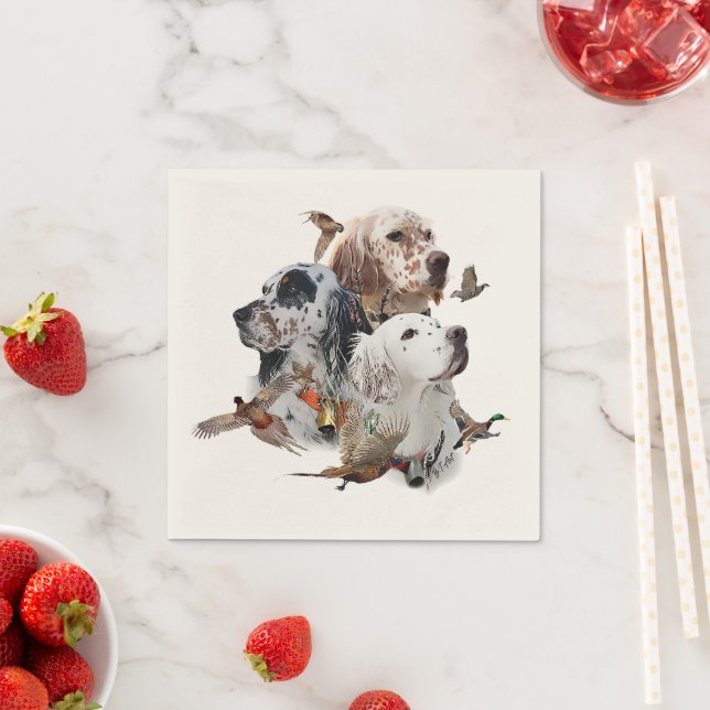 English Setters Serviette (Beispiel)