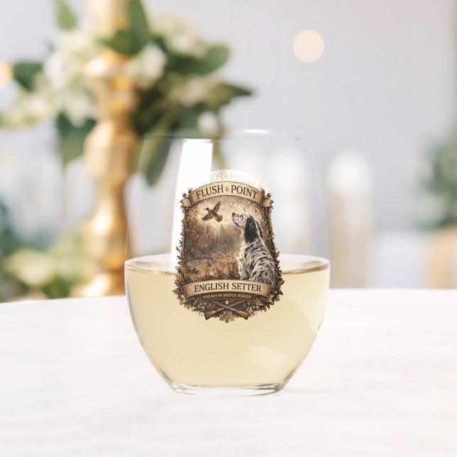English Setters Weinglas Ohne Stiel (Insitu (Hochzeit))