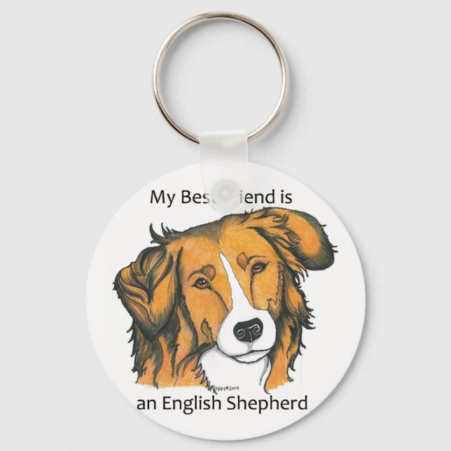 English Shepherd Schlüsselanhänger (Vorderseite)