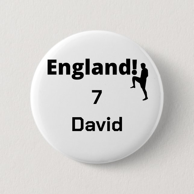English Soccer Player anpassbar Button (Vorderseite)
