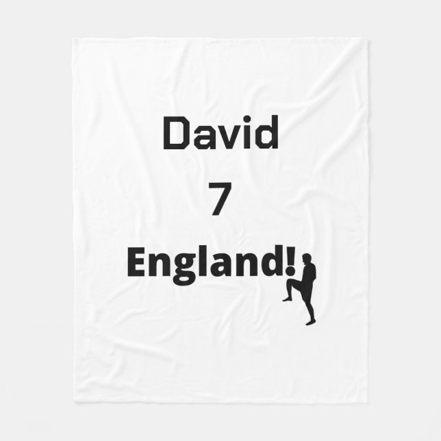 English Soccer Player anpassbar Fleecedecke (Vorderseite)