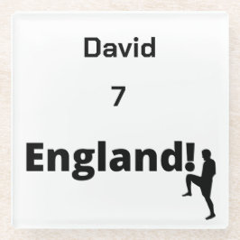 English Soccer Player anpassbar Glasuntersetzer