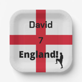 English Soccer Player anpassbar Pappteller