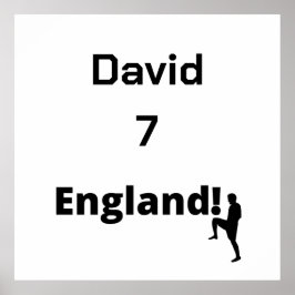 English Soccer Player anpassbar Poster