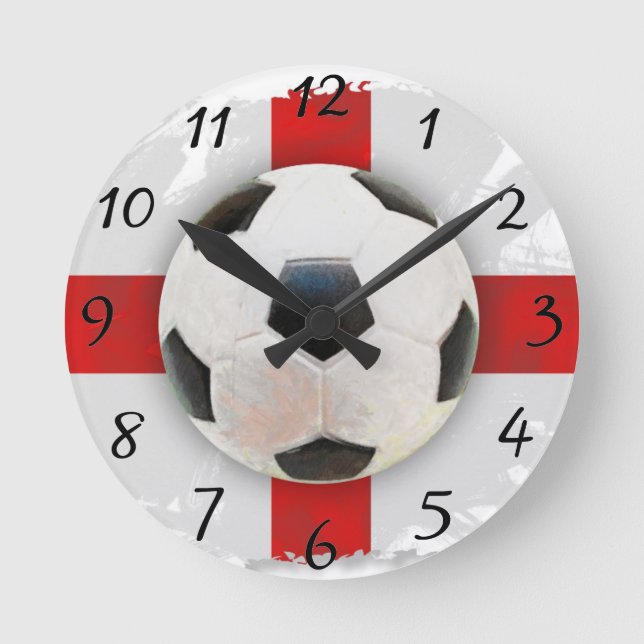 English Soccer Runde Wanduhr (Vorderseite)