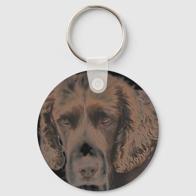 English Springer Hunde Schlüsselanhänger (Vorderseite)