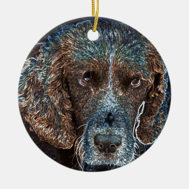 English Springer Keramikornament (Vorne)