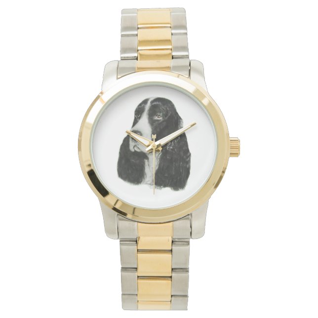 English Springer Spanel Armbanduhr (Vorderseite)