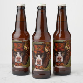 English Springer Spanel Bierflaschenetikett