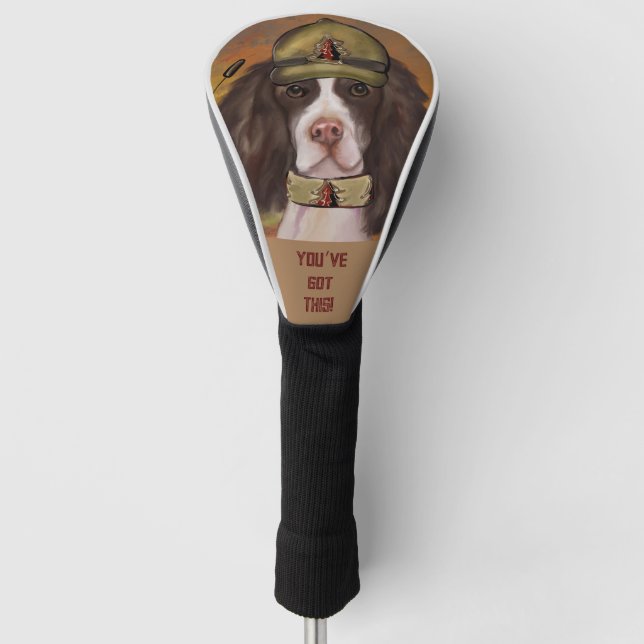 English Springer Spanel Golf Headcover (Vorderseite)