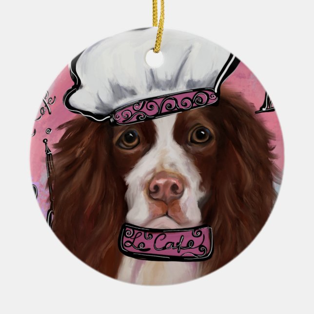 English Springer Spanel Keramik Ornament (Vorne)