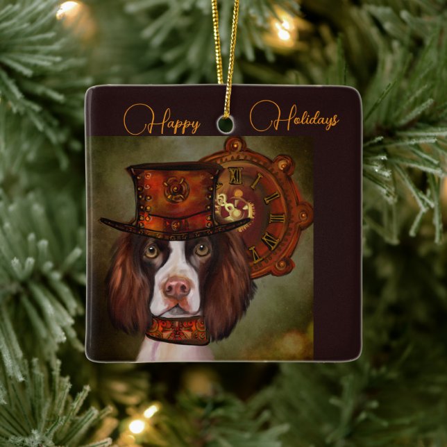 English Springer Spanel Keramikornament (Baum)