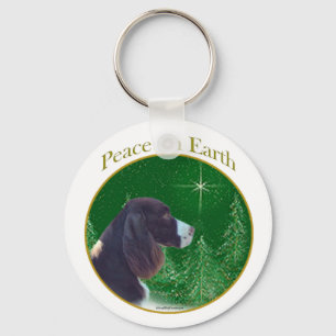 English Springer Spanel (Leber) Peace Schlüsselanhänger