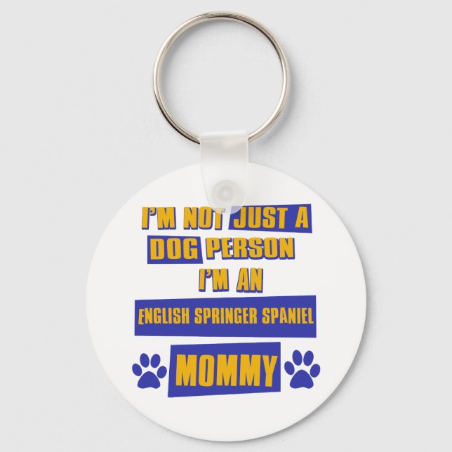 English Springer Spanel Mommy Schlüsselanhänger (Vorderseite)