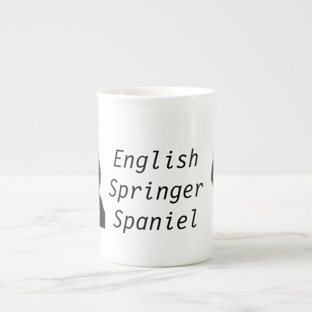 English Springer Spanel Prozellantasse (Vorderseite)