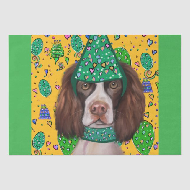 English Springer Spanel Seidenpapier (Vorderseite)