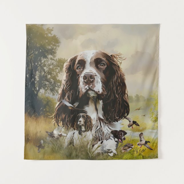 English Springer Spanel Wandteppich (Vorderseite)