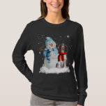 English Springer Spaniel Christmas Snowman Christm T-Shirt<br><div class="desc">English Springer Spanier Weihnachten Snowman Weihnachten Pajama</div>