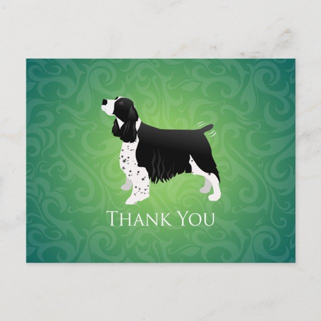 English Springer Spaniel Danke Postkarte (Vorderseite)