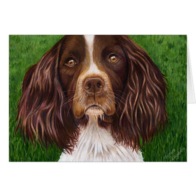 English Springer Spaniel Dog Art - Major (Vorderseite (Horizontal))