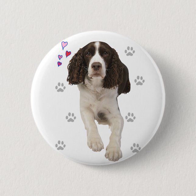 English Springer Spaniel Dog Button (Vorderseite)